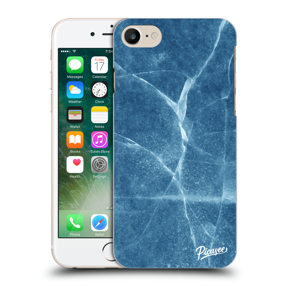 Picasee fekete szilikon tok az alábbi mobiltelefonokra Apple iPhone 7 - Blue marble