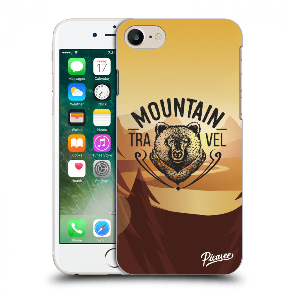 Picasee átlátszó szilikon tok az alábbi mobiltelefonokra Apple iPhone 7 - Mountain bear