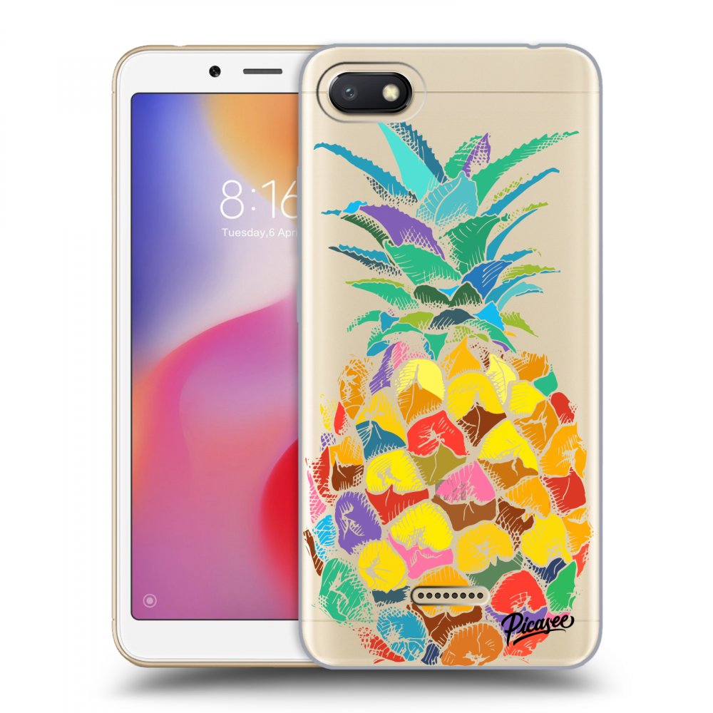 Picasee átlátszó szilikon tok az alábbi mobiltelefonokra Xiaomi Redmi 6A - Pineapple