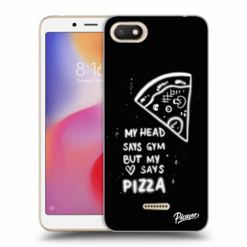 Picasee fekete szilikon tok az alábbi mobiltelefonokra Xiaomi Redmi 6A - Pizza
