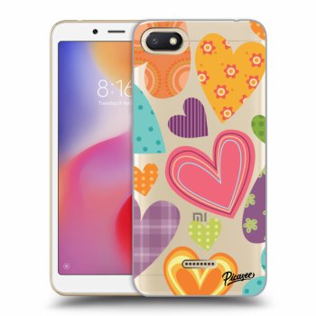 Picasee átlátszó szilikon tok az alábbi mobiltelefonokra Xiaomi Redmi 6A - Colored heart