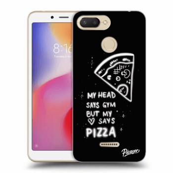 Picasee fekete szilikon tok az alábbi mobiltelefonokra Xiaomi Redmi 6 - Pizza