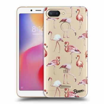 Picasee átlátszó szilikon tok az alábbi mobiltelefonokra Xiaomi Redmi 6 - Flamingos