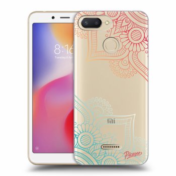 Picasee átlátszó szilikon tok az alábbi mobiltelefonokra Xiaomi Redmi 6 - Flowers pattern