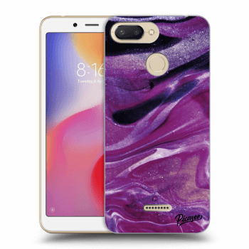 Picasee átlátszó szilikon tok az alábbi mobiltelefonokra Xiaomi Redmi 6 - Purple glitter