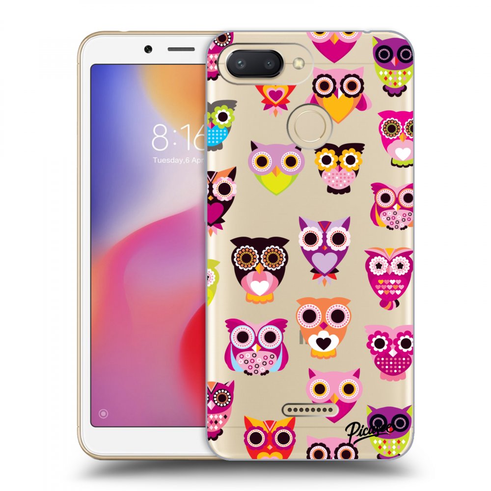 Picasee átlátszó szilikon tok az alábbi mobiltelefonokra Xiaomi Redmi 6 - Owls