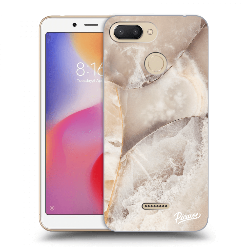 Picasee átlátszó szilikon tok az alábbi mobiltelefonokra Xiaomi Redmi 6 - Cream marble