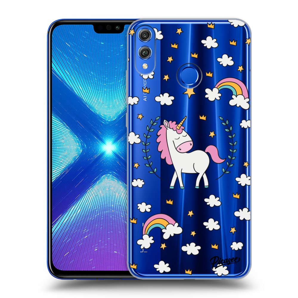 Picasee átlátszó szilikon tok az alábbi mobiltelefonokra Honor 8X - Unicorn star heaven