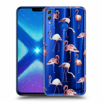 Picasee átlátszó szilikon tok az alábbi mobiltelefonokra Honor 8X - Flamingos
