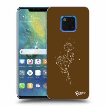 Tok az alábbi mobiltelefonokra Huawei Mate 20 Pro - Brown flowers