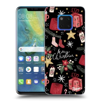Picasee fekete szilikon tok az alábbi mobiltelefonokra Huawei Mate 20 Pro - Christmas