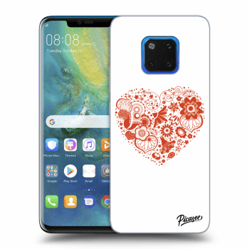 Picasee fekete szilikon tok az alábbi mobiltelefonokra Huawei Mate 20 Pro - Big heart