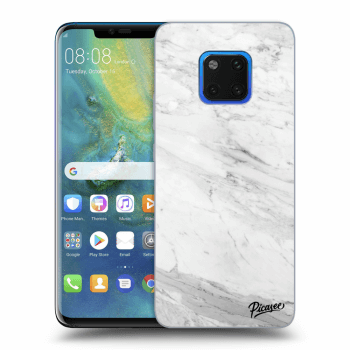 Picasee átlátszó szilikon tok az alábbi mobiltelefonokra Huawei Mate 20 Pro - White marble