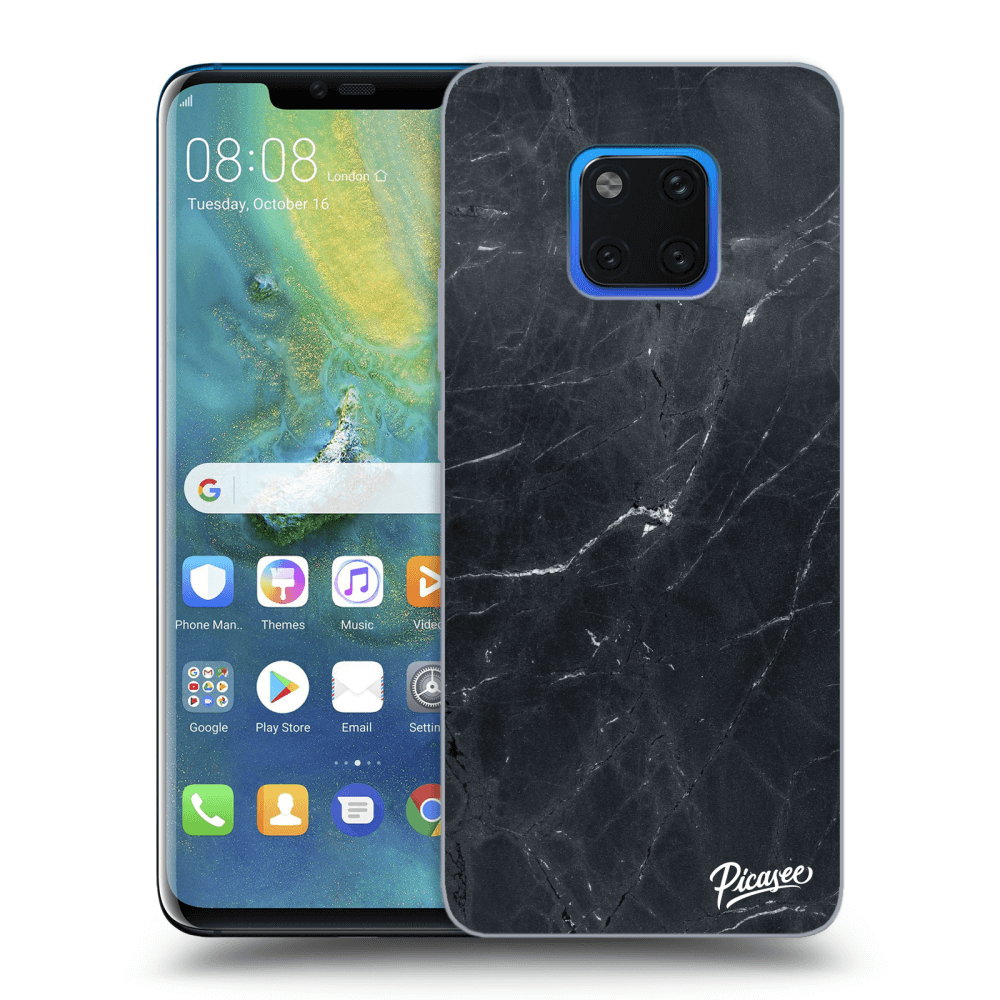 Picasee átlátszó szilikon tok az alábbi mobiltelefonokra Huawei Mate 20 Pro - Black marble