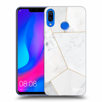 Szilikon tok erre a típusra Huawei Nova 3 - White tile