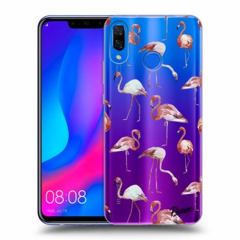 Picasee átlátszó szilikon tok az alábbi mobiltelefonokra Huawei Nova 3 - Flamingos