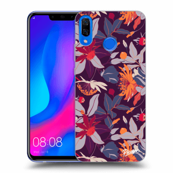 Szilikon tok erre a típusra Huawei Nova 3 - Purple Leaf