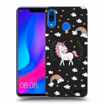 Picasee fekete szilikon tok az alábbi mobiltelefonokra Huawei Nova 3 - Unicorn star heaven