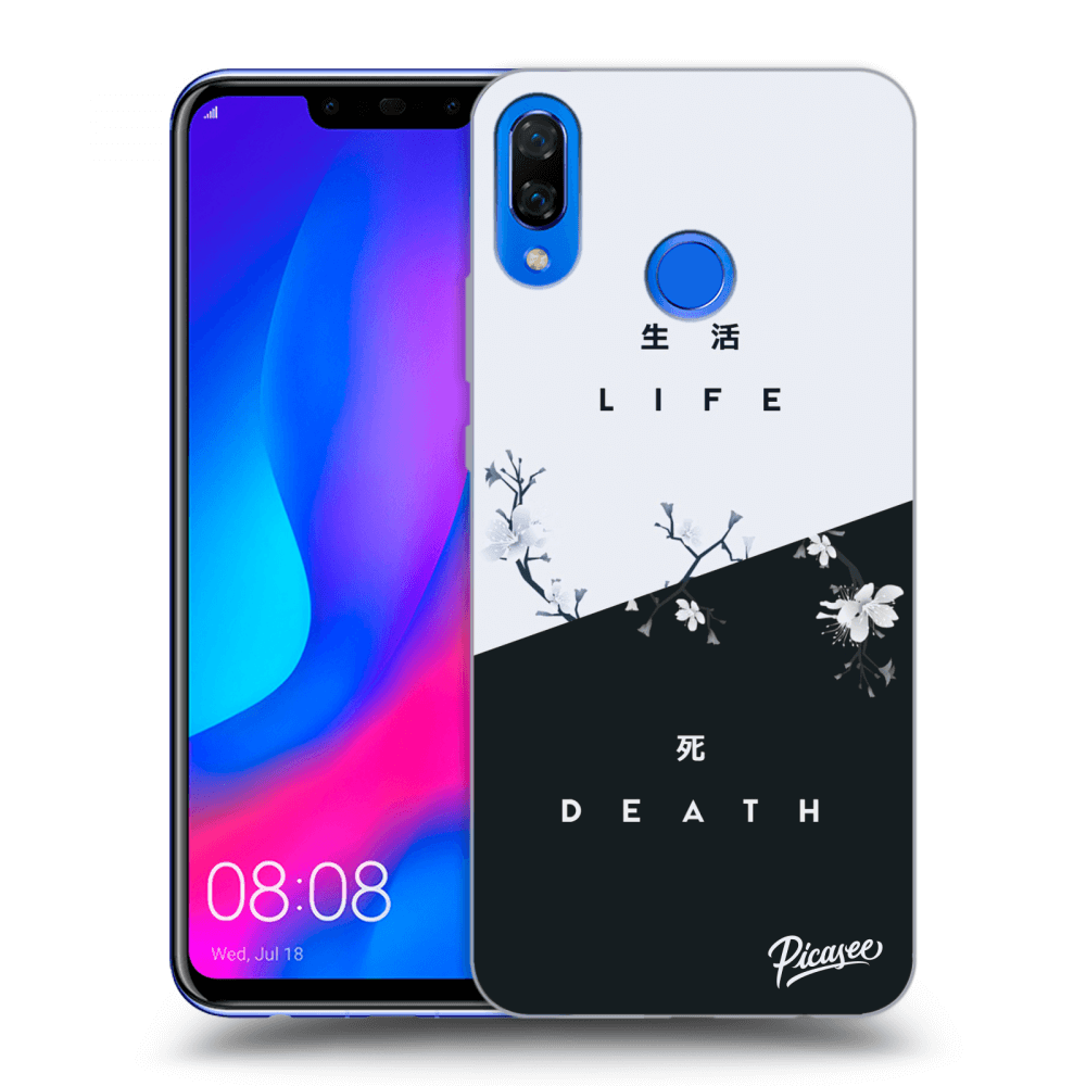 Picasee fekete szilikon tok az alábbi mobiltelefonokra Huawei Nova 3 - Life - Death