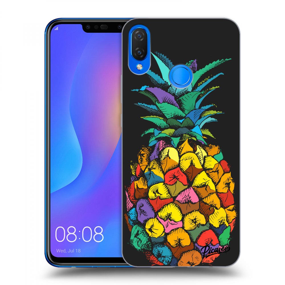 Picasee fekete szilikon tok az alábbi mobiltelefonokra Huawei Nova 3i - Pineapple