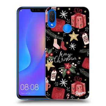 Picasee fekete szilikon tok az alábbi mobiltelefonokra Huawei Nova 3i - Christmas
