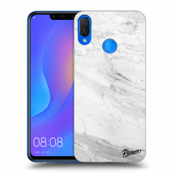 Picasee átlátszó szilikon tok az alábbi mobiltelefonokra Huawei Nova 3i - White marble