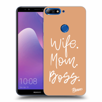 Picasee átlátszó szilikon tok az alábbi mobiltelefonokra Huawei Y7 Prime (2018) - Boss Mama