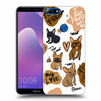 Picasee átlátszó szilikon tok az alábbi mobiltelefonokra Huawei Y7 Prime (2018) - Frenchies