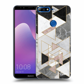 Picasee átlátszó szilikon tok az alábbi mobiltelefonokra Huawei Y7 Prime (2018) - Light geometry