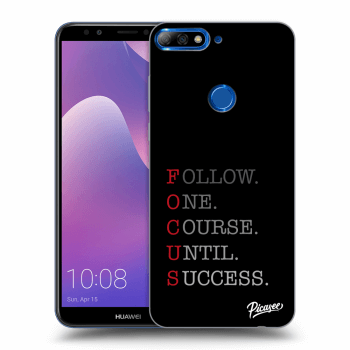 Picasee fekete szilikon tok az alábbi mobiltelefonokra Huawei Y7 Prime (2018) - Focus