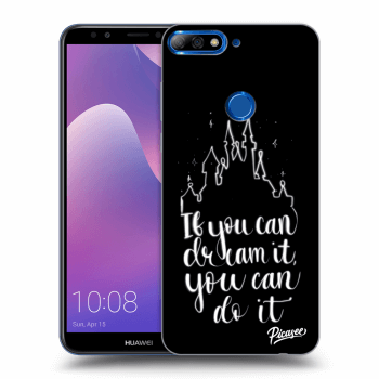 Picasee fekete szilikon tok az alábbi mobiltelefonokra Huawei Y7 Prime (2018) - Dream