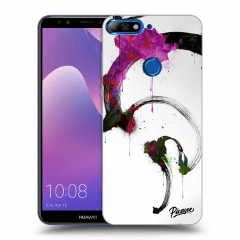 Picasee fekete szilikon tok az alábbi mobiltelefonokra Huawei Y7 Prime (2018) - Peony White