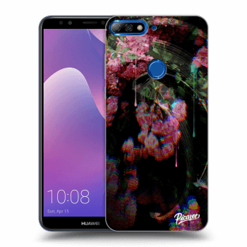 Picasee fekete szilikon tok az alábbi mobiltelefonokra Huawei Y7 Prime (2018) - Rosebush limited