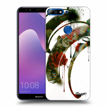 Picasee fekete szilikon tok az alábbi mobiltelefonokra Huawei Y7 Prime (2018) - Roses white