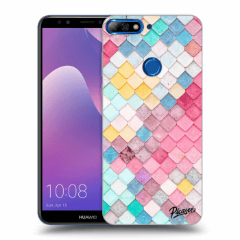 Picasee átlátszó szilikon tok az alábbi mobiltelefonokra Huawei Y7 Prime (2018) - Colorful roof