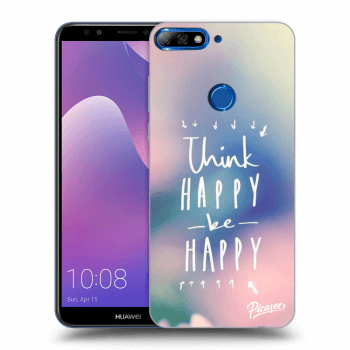 Picasee átlátszó szilikon tok az alábbi mobiltelefonokra Huawei Y7 Prime (2018) - Think happy be happy