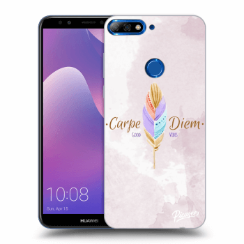 Picasee átlátszó szilikon tok az alábbi mobiltelefonokra Huawei Y7 Prime (2018) - Carpe Diem