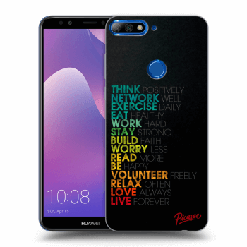 Picasee átlátszó szilikon tok az alábbi mobiltelefonokra Huawei Y7 Prime (2018) - Motto life