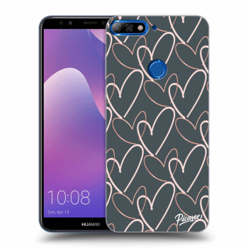 Picasee átlátszó szilikon tok az alábbi mobiltelefonokra Huawei Y7 Prime (2018) - Lots of love