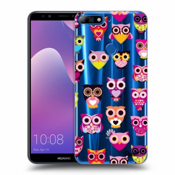 Picasee átlátszó szilikon tok az alábbi mobiltelefonokra Huawei Y7 Prime (2018) - Owls