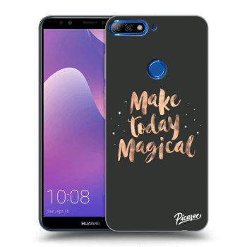 Picasee átlátszó szilikon tok az alábbi mobiltelefonokra Huawei Y7 Prime (2018) - Make today Magical