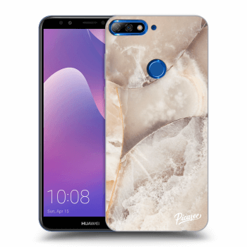 Picasee átlátszó szilikon tok az alábbi mobiltelefonokra Huawei Y7 Prime (2018) - Cream marble