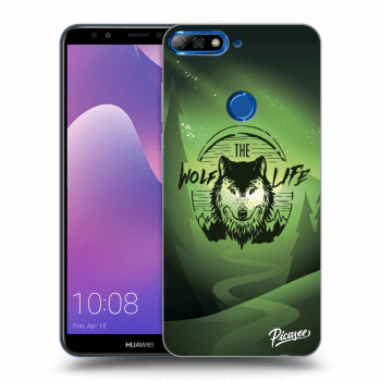 Picasee átlátszó szilikon tok az alábbi mobiltelefonokra Huawei Y7 Prime (2018) - Wolf life