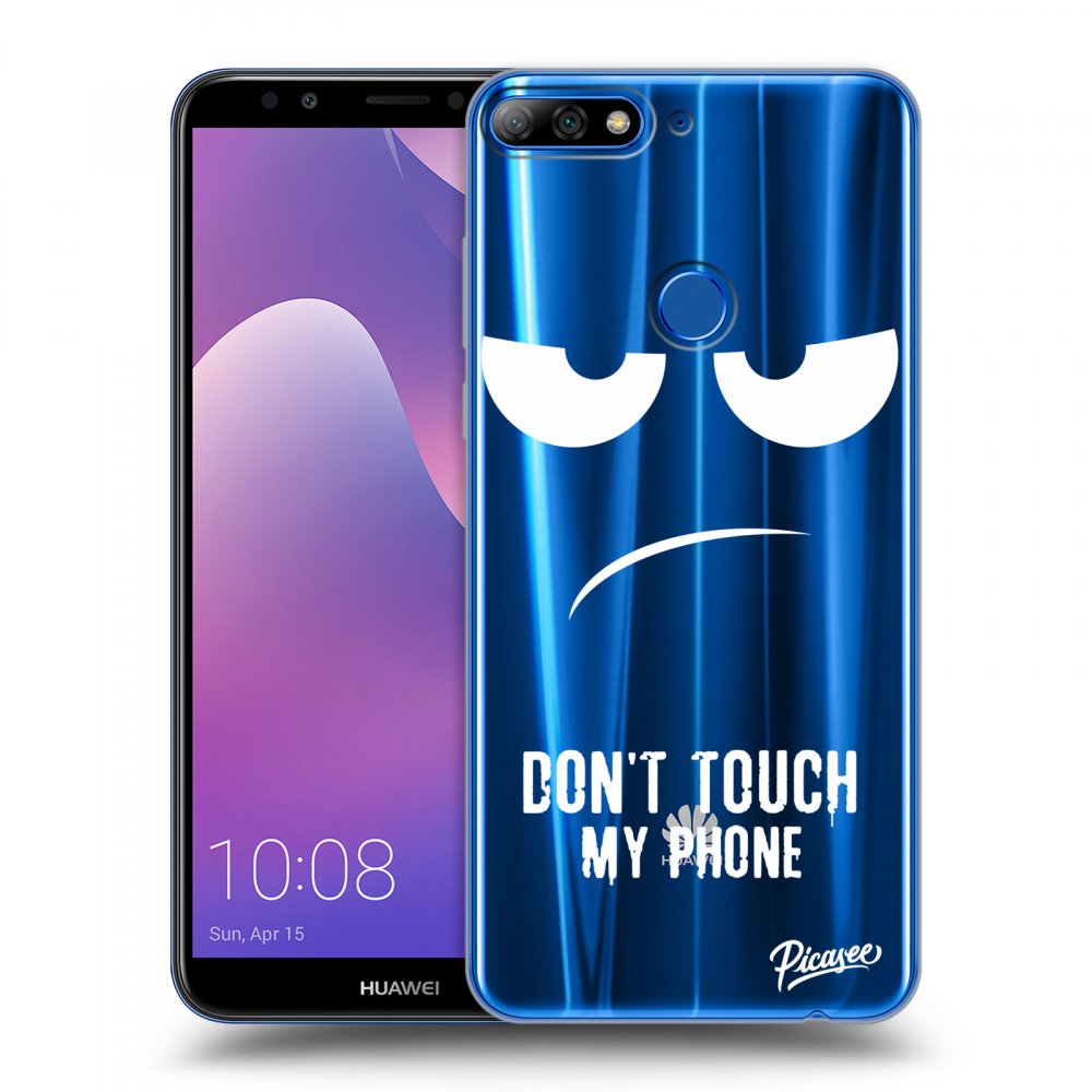 Picasee átlátszó szilikon tok az alábbi mobiltelefonokra Huawei Y7 Prime (2018) - Don't Touch My Phone