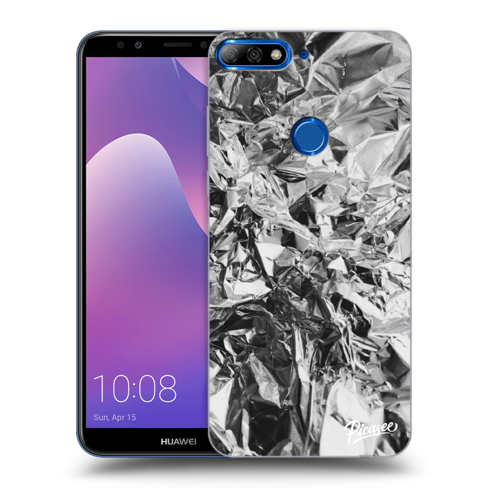 Picasee átlátszó szilikon tok az alábbi mobiltelefonokra Huawei Y7 Prime (2018) - Chrome