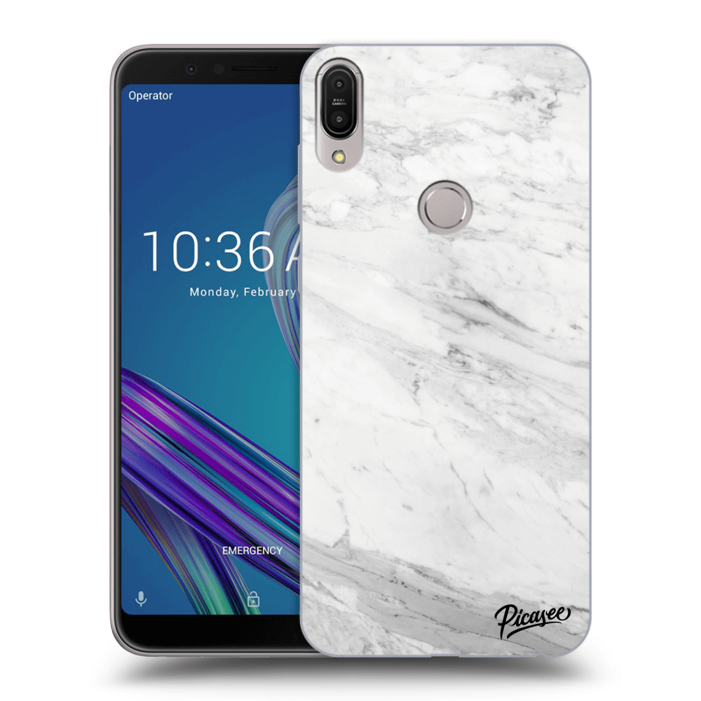 Picasee átlátszó szilikon tok az alábbi mobiltelefonokra Asus ZenFone Max Pro (M1) ZB602KL - White marble