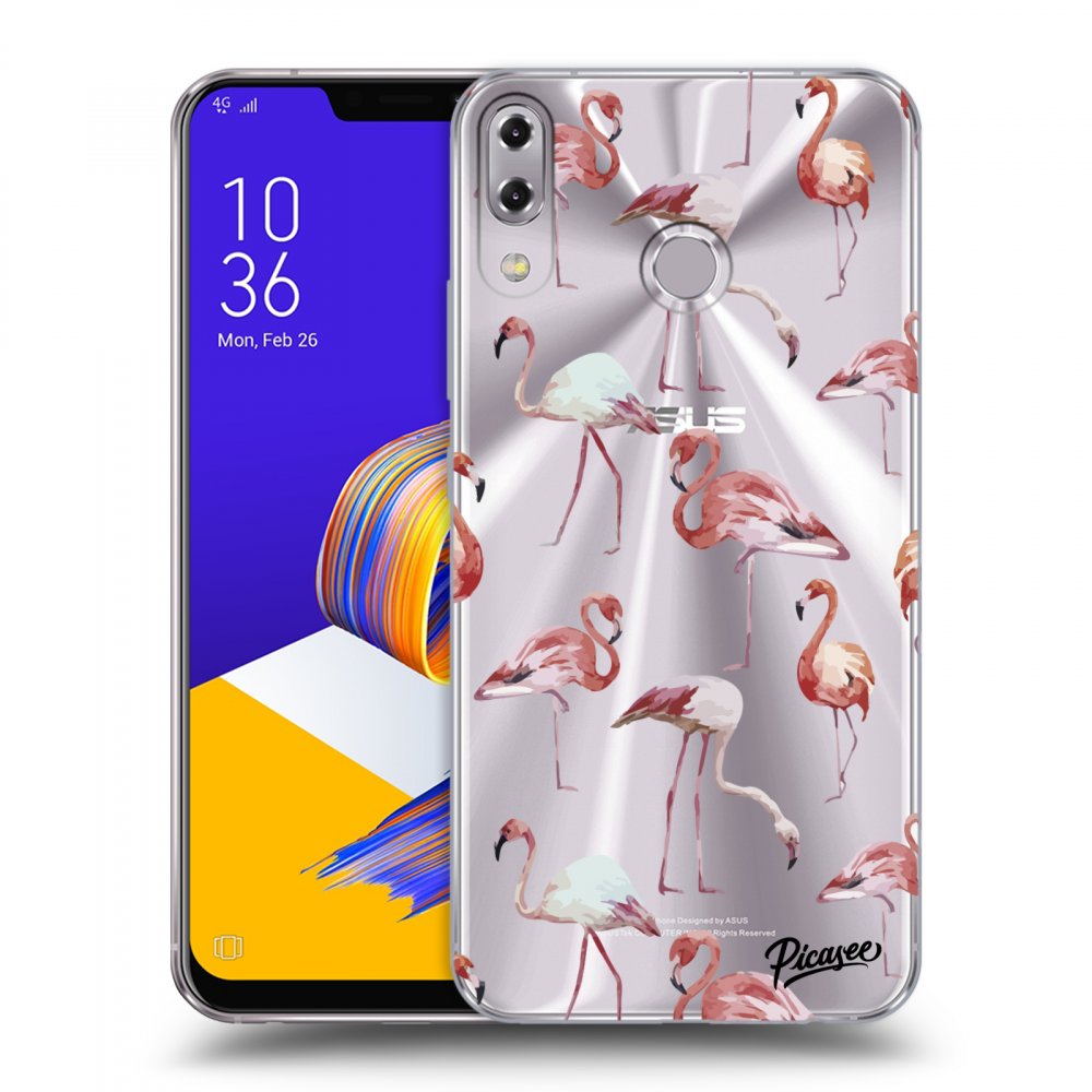 Picasee átlátszó szilikon tok az alábbi mobiltelefonokra Asus ZenFone 5 ZE620KL - Flamingos