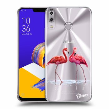 Picasee átlátszó szilikon tok az alábbi mobiltelefonokra Asus ZenFone 5 ZE620KL - Flamingos couple