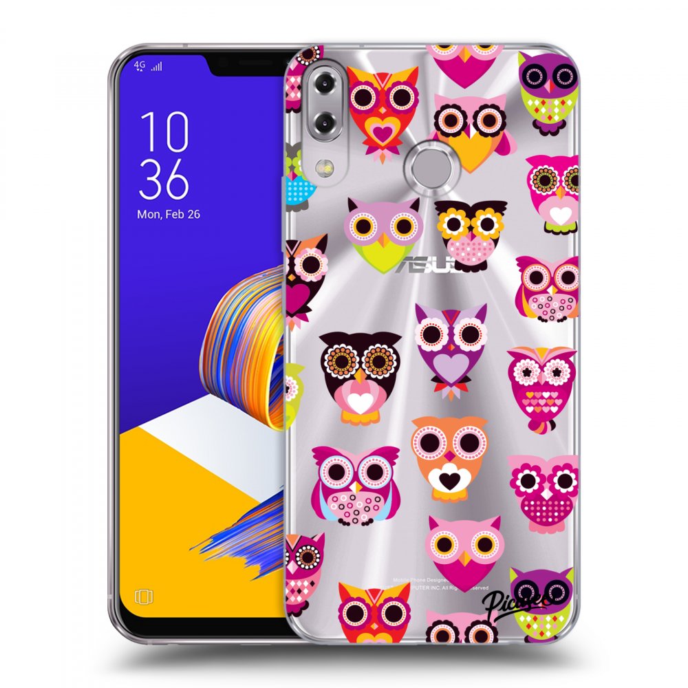 Picasee átlátszó szilikon tok az alábbi mobiltelefonokra Asus ZenFone 5 ZE620KL - Owls