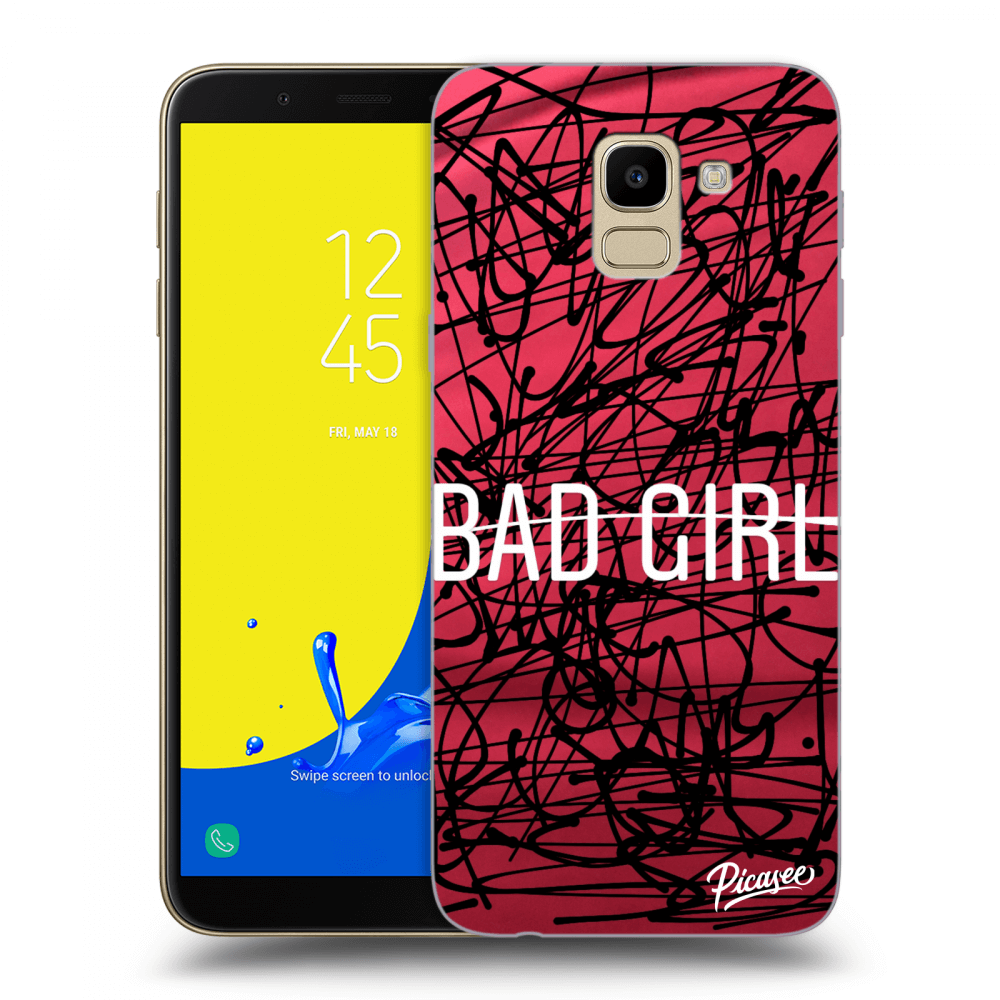 Picasee átlátszó szilikon tok az alábbi mobiltelefonokra Samsung Galaxy J6 J600F - Bad girl